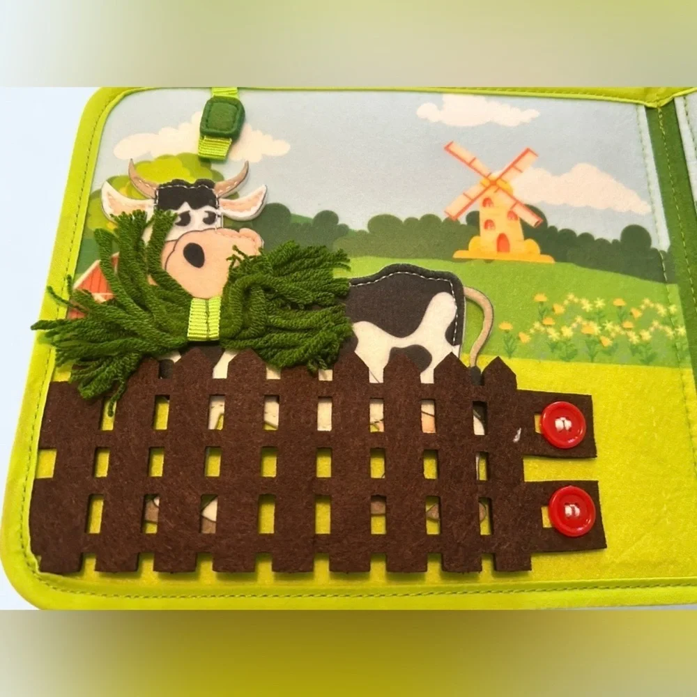 Goliyean Montessori Busy Board Book - My First Farm - NEW - Picture 8 of 13